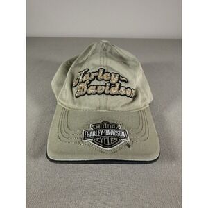 Harley Davison Hat Cap Strap Back Las Vegas Spell Out Sparkle OSFM Womens